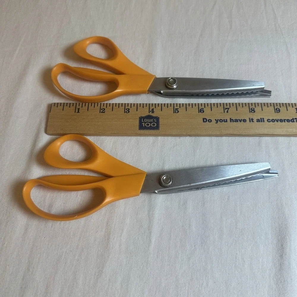Fiskars Pinking Shears Scissors Orange Zig Zag Cut Crafts Fabrics USA‎ 10